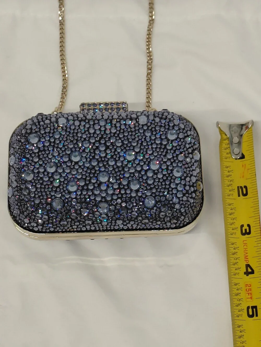 Jimmy Choo Women's Purple Crystal-Embellished Minaudière Clutch Bag